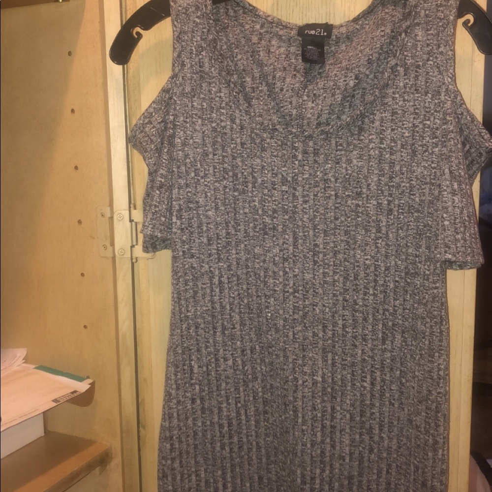 Soft grey off the shoulder body on